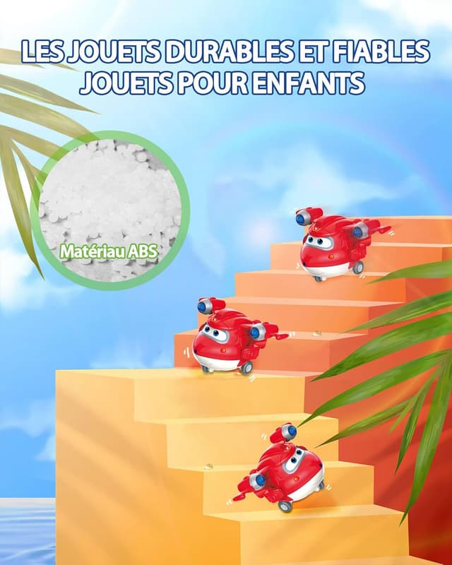 Thumbnail 4 de Super Wings World Airport Crew Verwandlungsroboter-Set