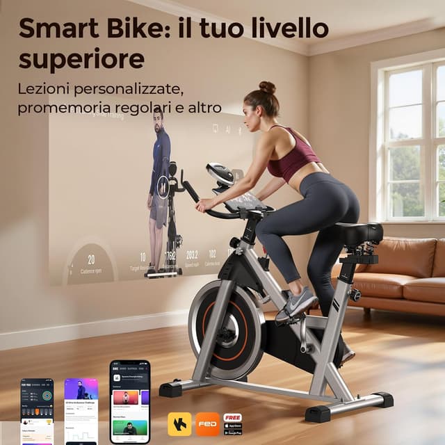 Detalle de YOSUDA 002C cyclette magnetica silenziosa