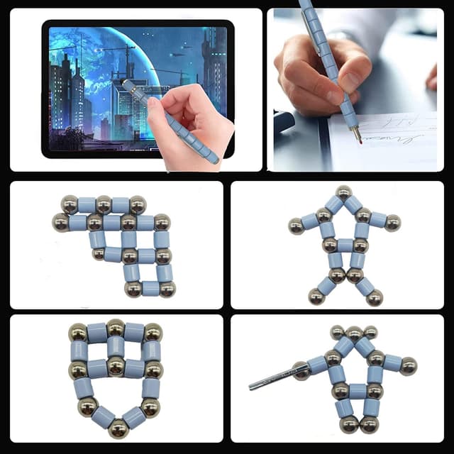 Detalle de Aionly Aionly Fidget Magnetic Pen (Light Blue) — magnetic ballpoint pen & decompression gadget