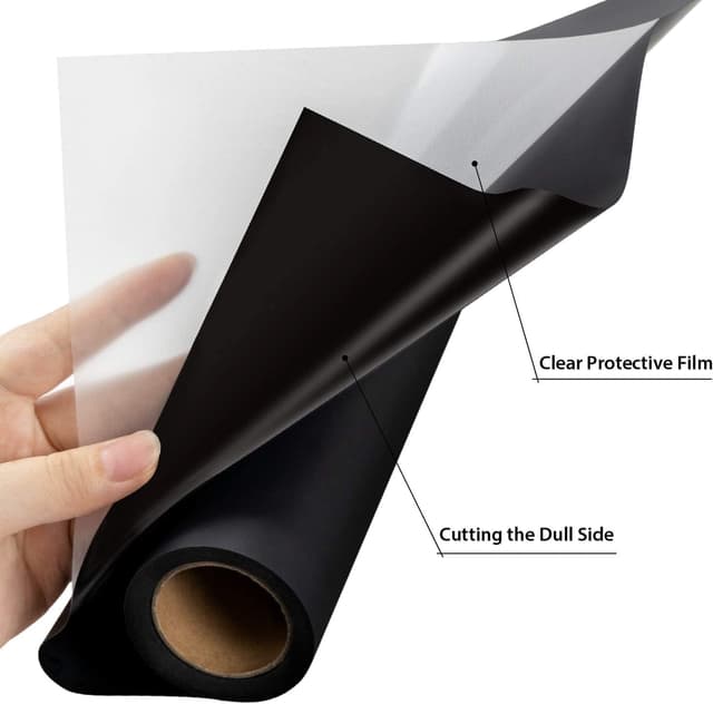 Detalle 2 de HTVRONT Black HTV Heat Transfer Vinyl 12in