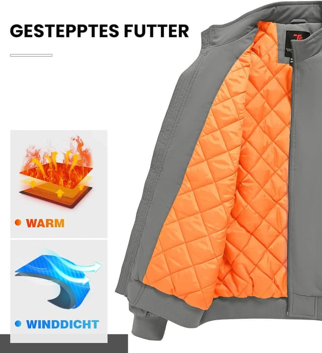 Thumbnail 3 de Rdruko Bomberjacke Herren Winter Warm