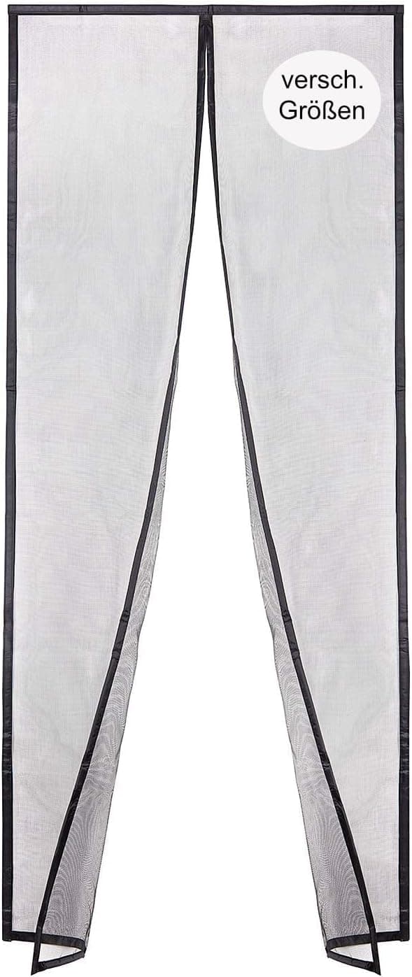 Detalle de DOOR EASY Fliegengitter Balkontür 130 x 210 cm mit Magnetvorhang – einbaufertige Türlösung ohne Bohren