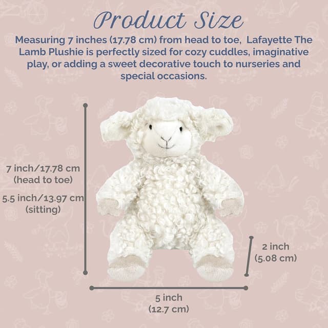 Detalle de MON AMI Lafayette lamb plush 19cm