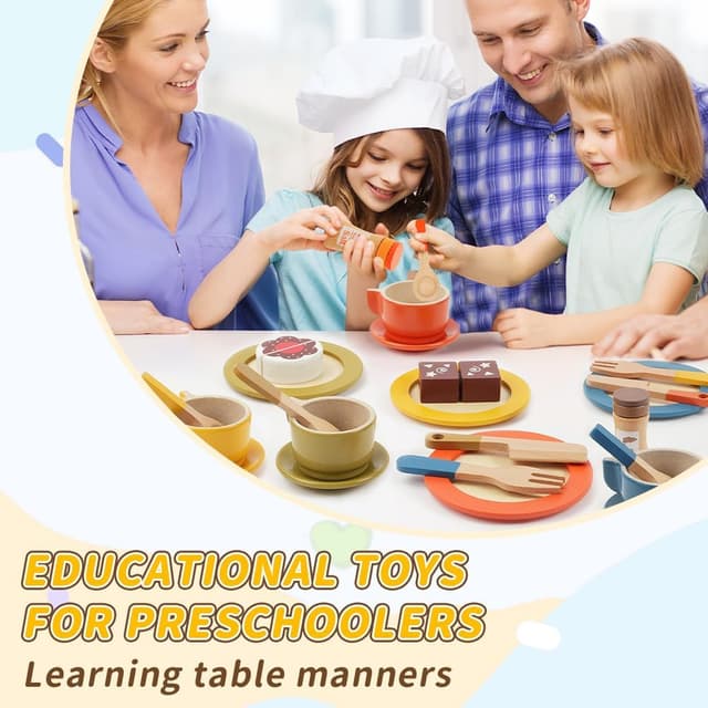 Thumbnail 5 de Aolso Cocina Juguete Madera Infantil 30 piezas