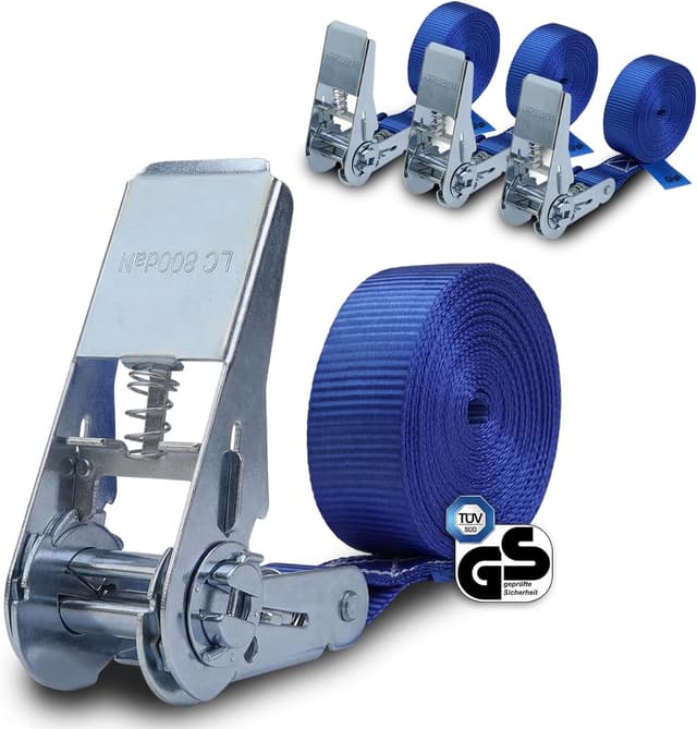 Detalle de Spannngurt mit Ratsche 4er Set 4 m
