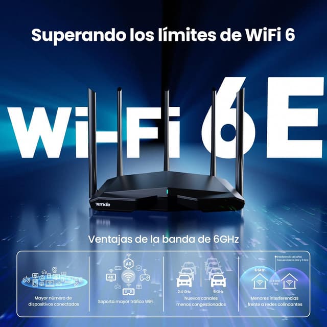 Thumbnail 1 de Tenda RX27 Pro: Router WiFi 6E Tri-Band 🚀