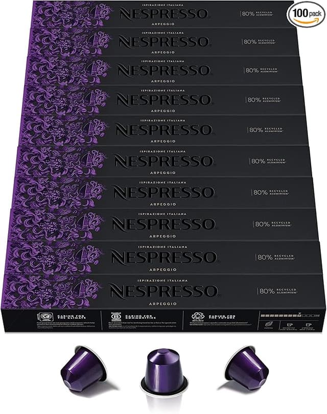 Detalle de Nespresso Original Arpeggio: 100 Cápsulas Intensas