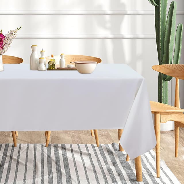 Thumbnail 2 de Sancua 60x102 Inch White Tablecloth for 6 Feet Tables 📏