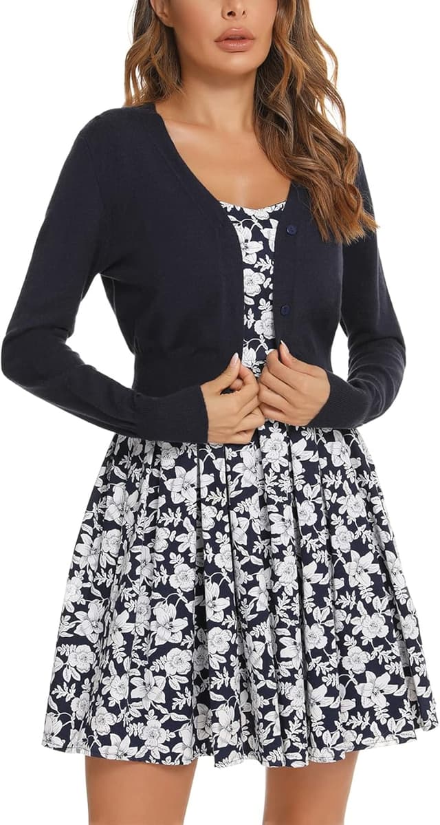 Imagen de Yukiuiny Cropped Knit Cardigan en OfertitasTOP