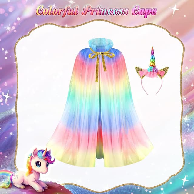 Thumbnail 6 de HAMSILY Princess Dress Up Clothes Set for Little Girls (Princess, Unicorn, Mermaid & More)