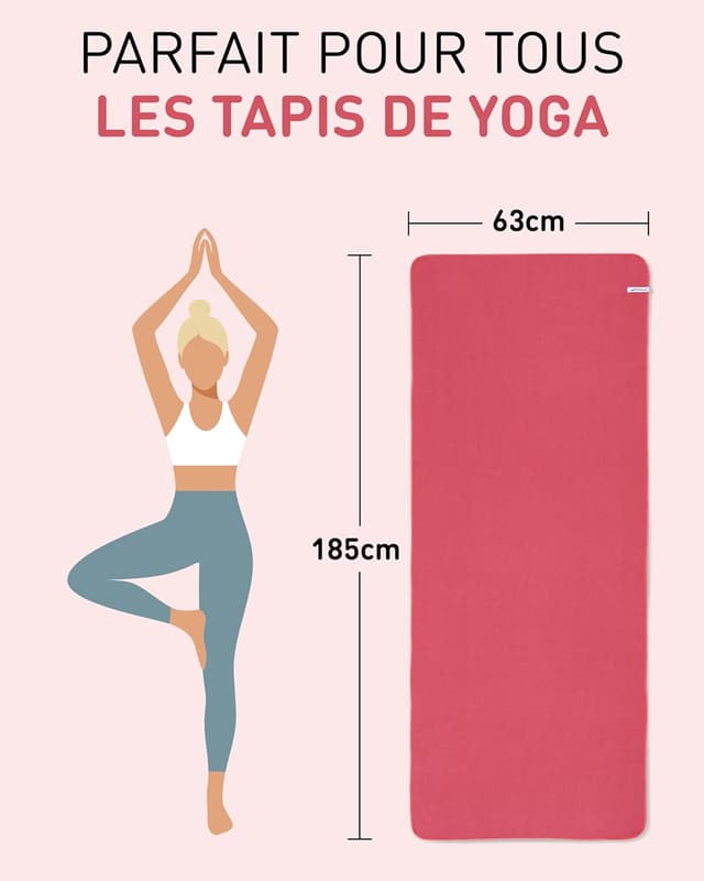Detalle 2 de Fit-Flip serviette de yoga antidérapante 185 x 63