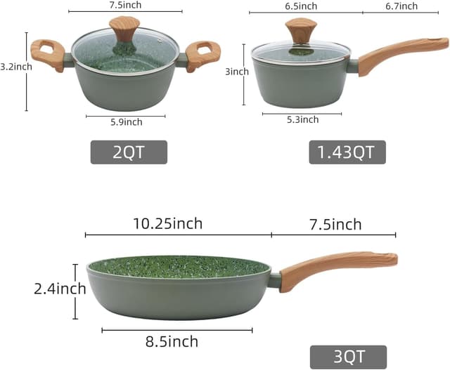 Thumbnail 1 de Jovire Small Non-Stick Frying Set 3-piece