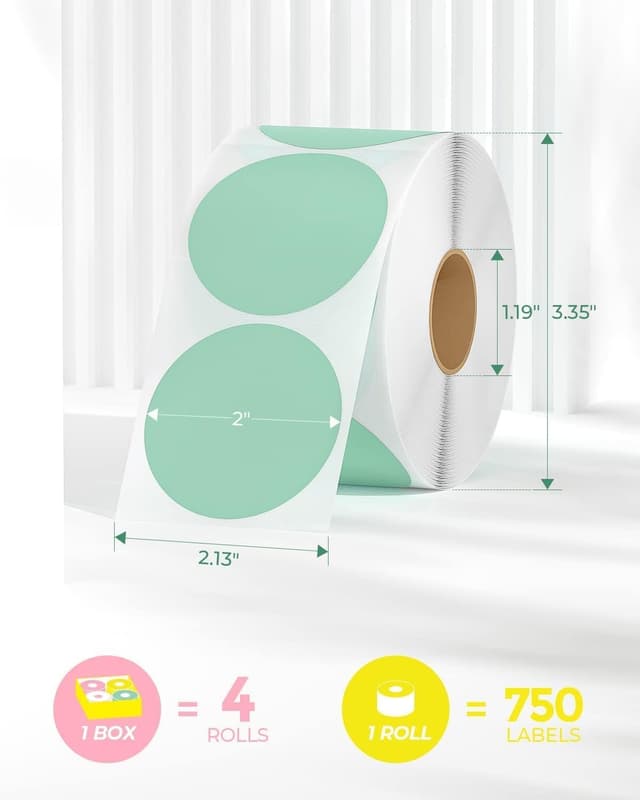 Detalle 2 de Lot de 750 étiquettes thermiques MUNBYN