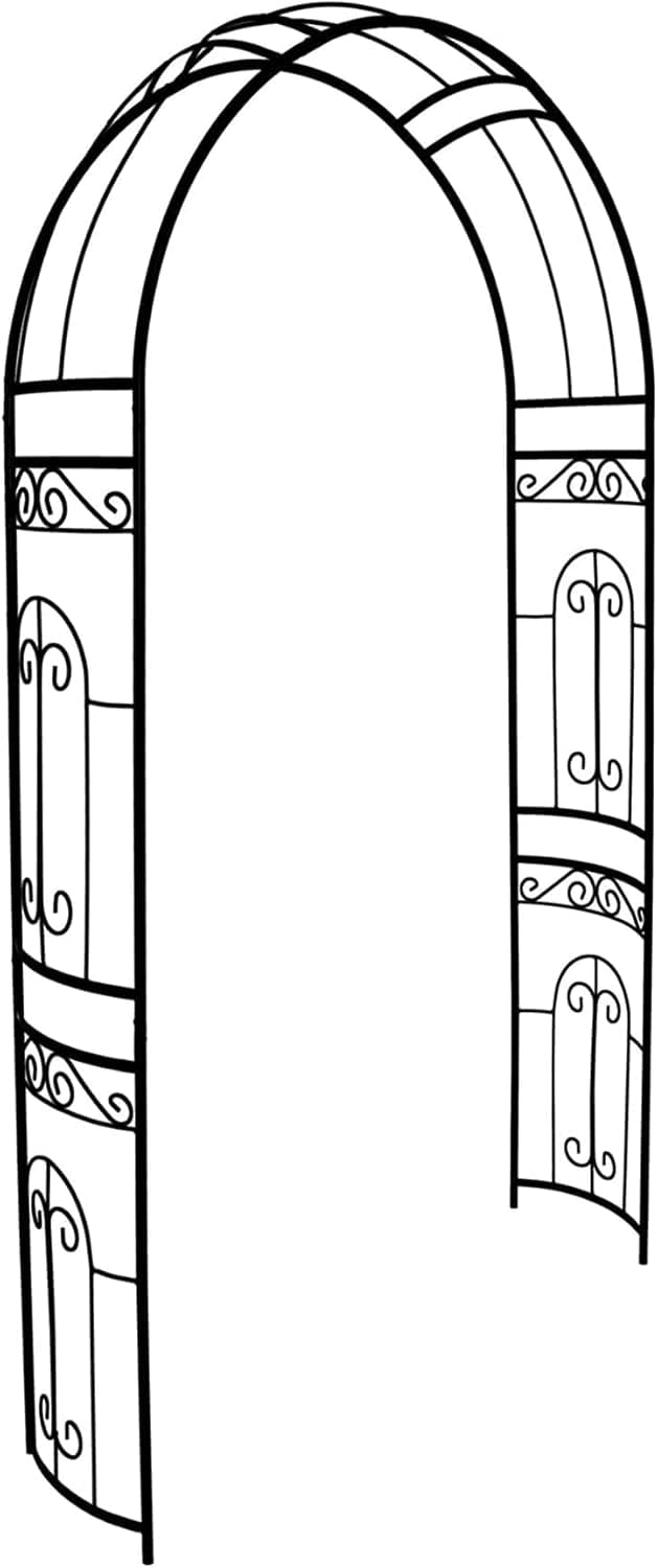 Imagen de SCENDOR Rose Arch Arbour 87" Iron Garden Arch en OfertitasTOP