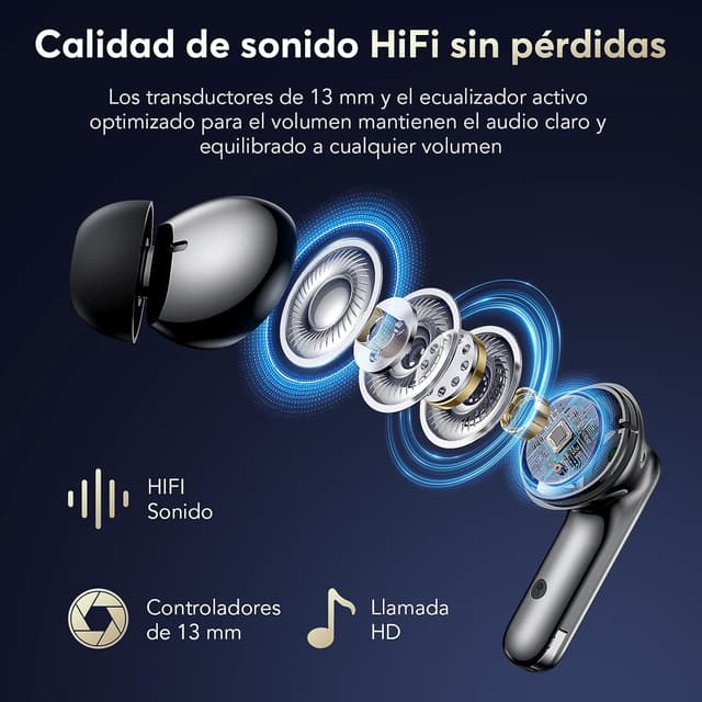 Thumbnail 1 de EUQQ Auriculares Bluetooth intrauditivos