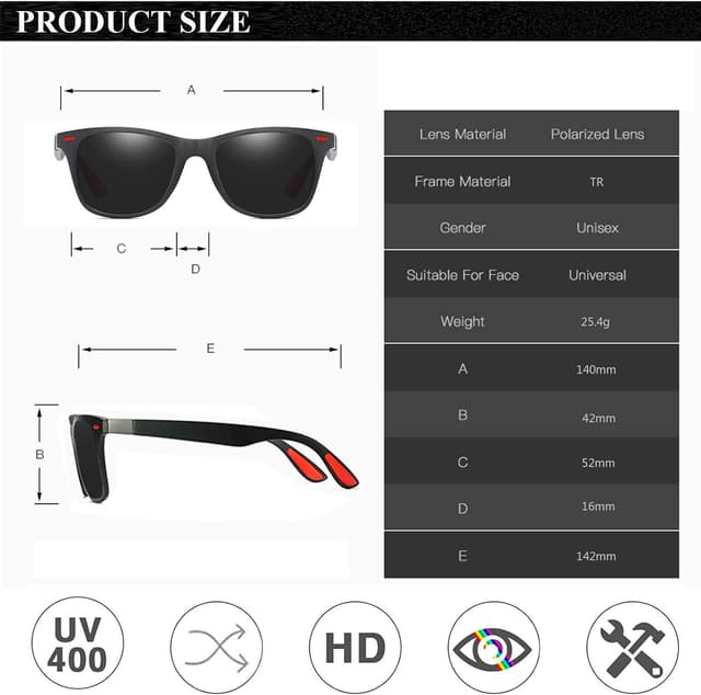 Thumbnail 2 de Perfectmiaoxuan gafas de sol polarizadas UV400