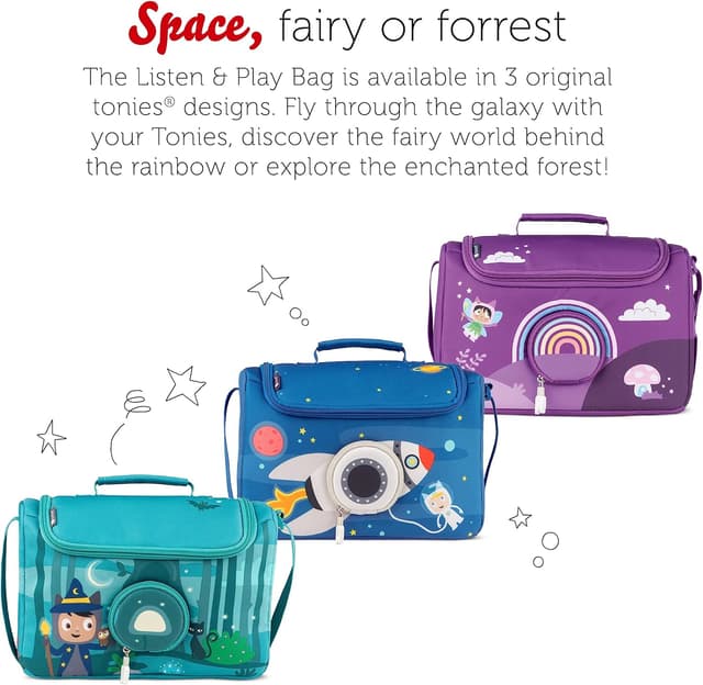Thumbnail 6 de tonies Listen & Play Bag – Over The Rainbow carry bag for Toniebox, headphones, charging station and six+ tonies