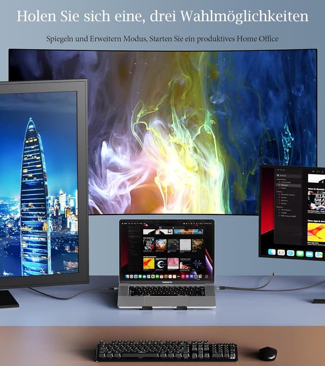 Thumbnail 6 de sweguard USB-C auf HDMI Kabel (1 m) mit 4K@60 Hz – für Thunderbolt-/USB‑C‑Geräte