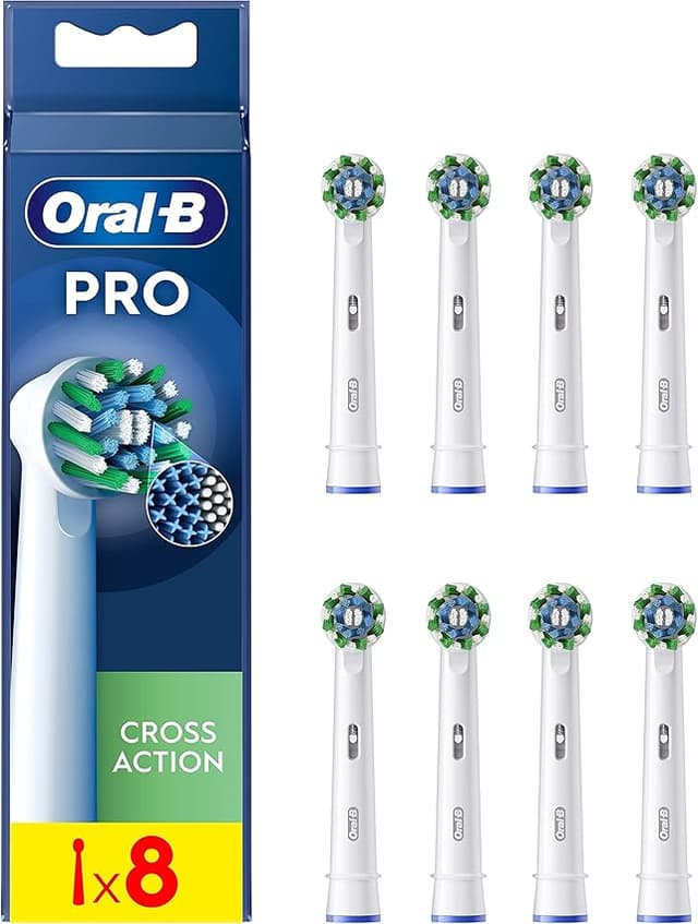 Imagen de Oral-B Pro CrossAction Pack 8 cabezales originales para cepillo eléctrico en OfertitasTOP
