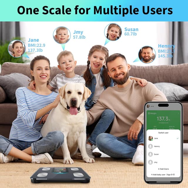 Thumbnail 6 de arboleaf CS20L Körperfettwaage 180 kg 📏