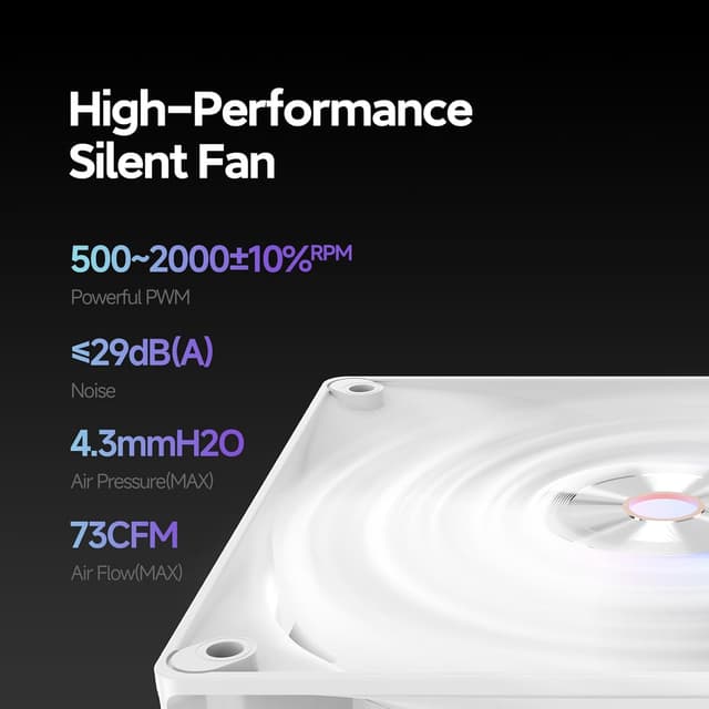 Detalle 2 de Ocypus Delta F12 120-mm PC-Lüfter (4-Pin PWM) mit bis zu 2.000 U/min