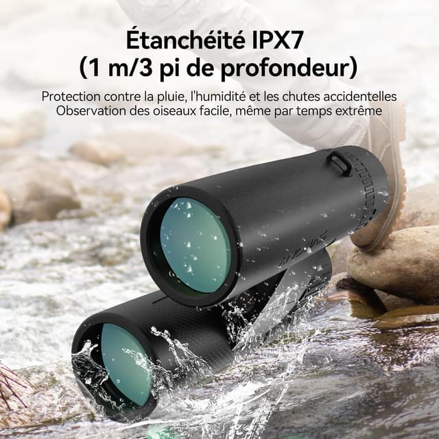 Detalle de Svbony SV202 Upgraded 8x32 ED : jumelles étanches FMC pour l’observation des oiseaux