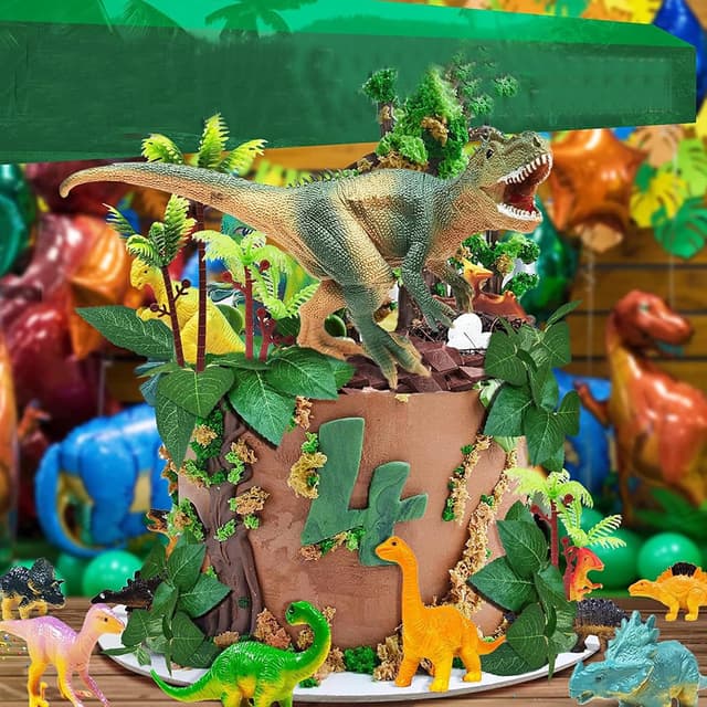 Thumbnail 2 de 26 Stück Kuchendeko Dinosaurier Set Dino Tortendeko 💥