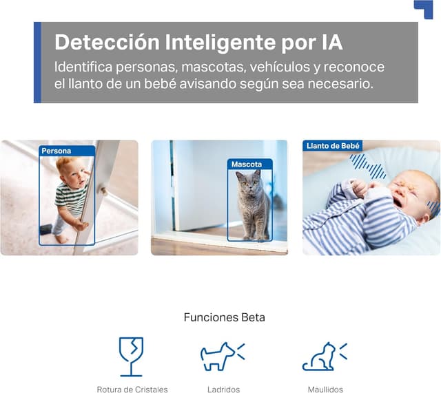 Detalle 2 de Tapo C230 Cámara vigilancia 3K 5MP, 360° 12 m 😊