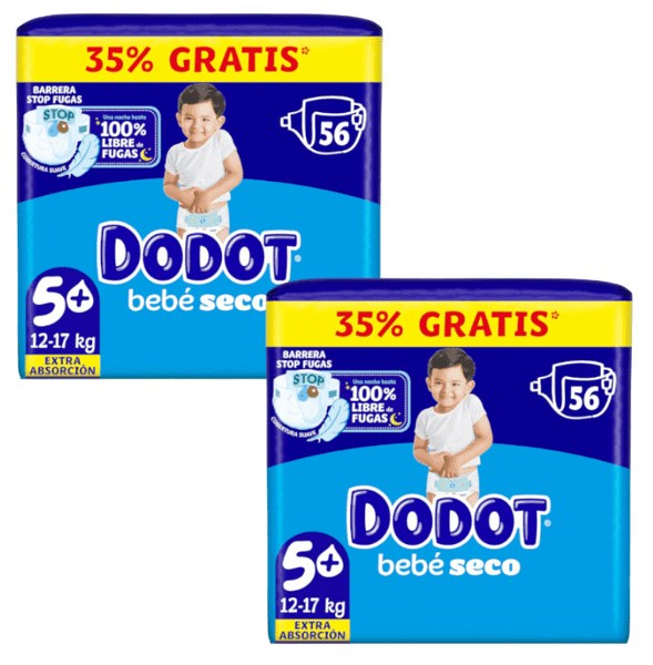 Detalle de Dodot Pañales T5+ 112 uds pañales 12–17 Kg