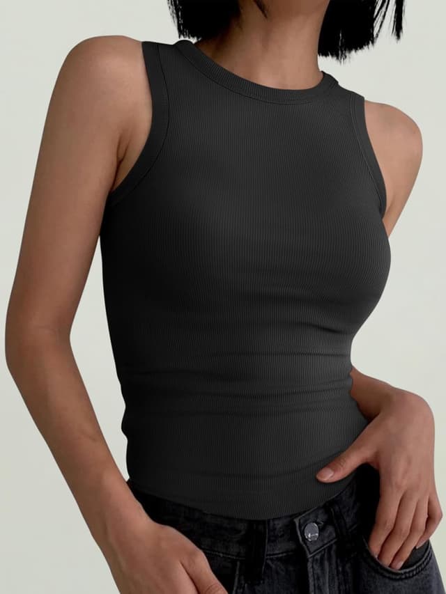 Detalle 2 de ANRABESS Womens High Neck Tank XS-XXL