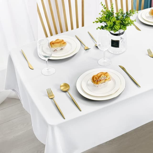 Thumbnail 5 de DWCN Weiß Tischdecke 140x240cm