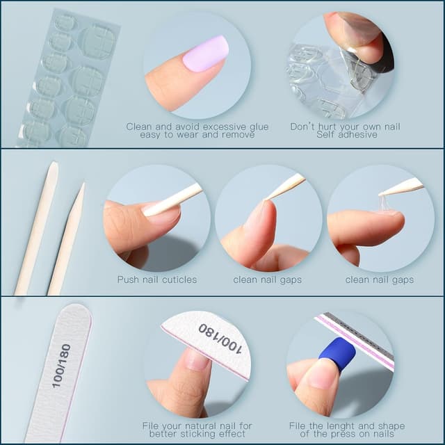 Thumbnail 5 de FANDAMEI 576PCS Press On Nails 24 Colors đź’…