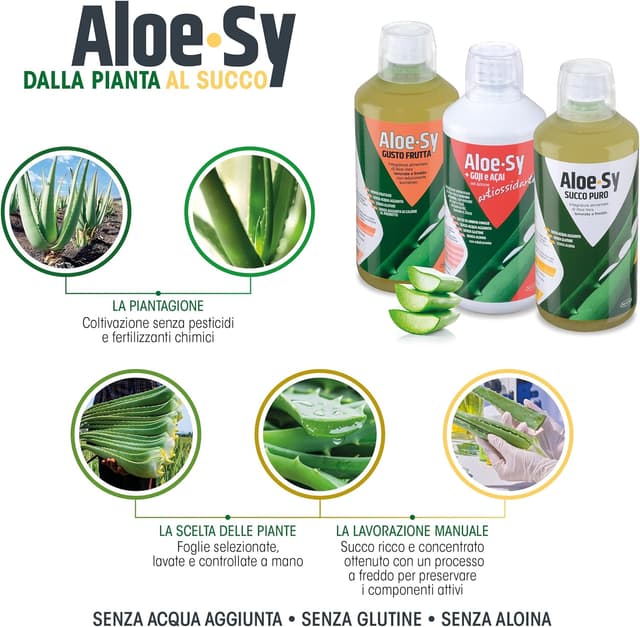 Detalle de Syrio Aloe Sy+ Goji e Açai 1 L, integratore depurativo 🍹