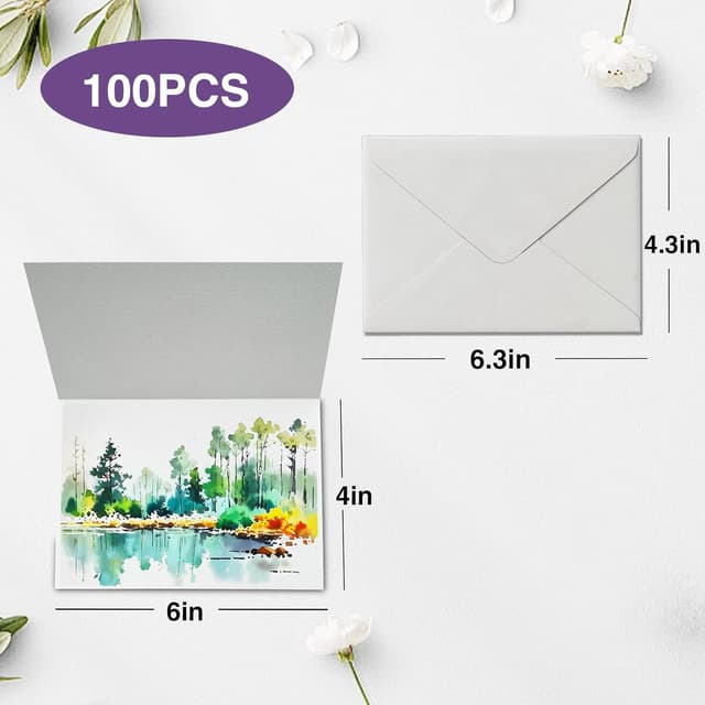 Thumbnail 4 de KOVIEDE watercolor cards 50 pack, 4 x 6 in