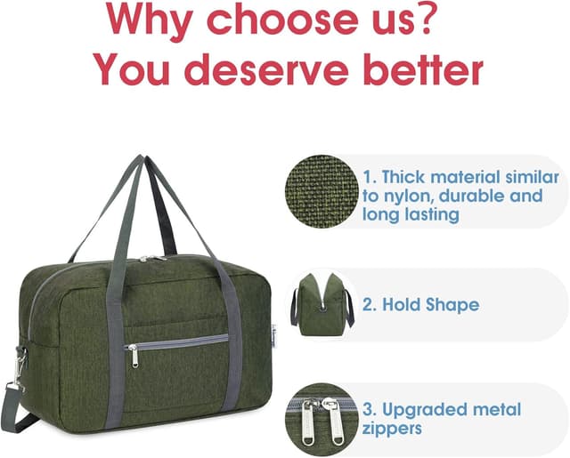 Detalle de Narwey 20L Ryanair Handgepäck 40×30×20 cm faltbare Sporttasche als Weekender