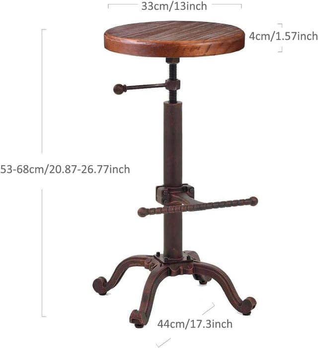 Detalle 2 de Topower Tractor Bar Stool 13-inch pine