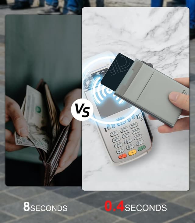 Detalle de TOYFID Minimalistische Brieftasche Kartenetui mit Münzfach