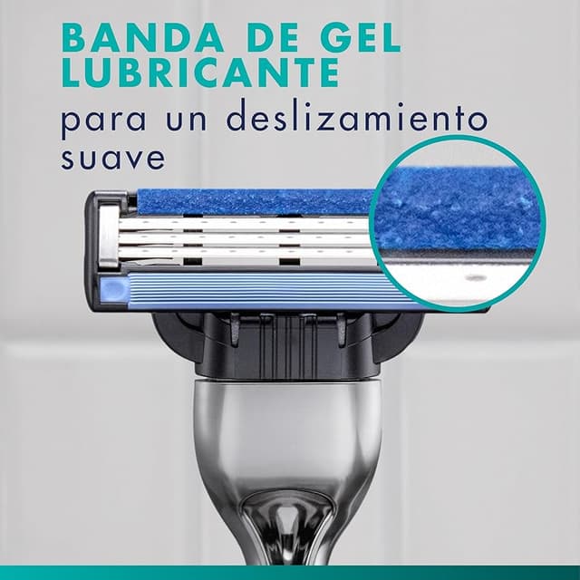 Detalle de Gillette Mach3 Pack 24 Recambios Cuchillas Afeitado Suave 🪒