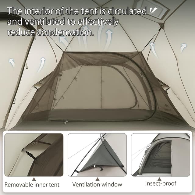 Thumbnail 1 de Naturehike tenda tunnel familiare impermeabile a 2-4 persone (con telone) da campeggio e outdoor