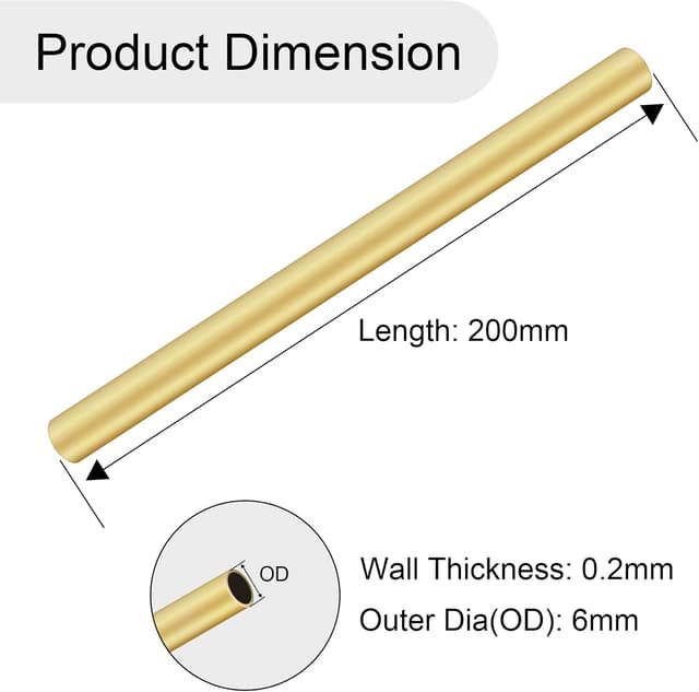 Thumbnail 1 de iMeistek Messingrohr 6 mm đ