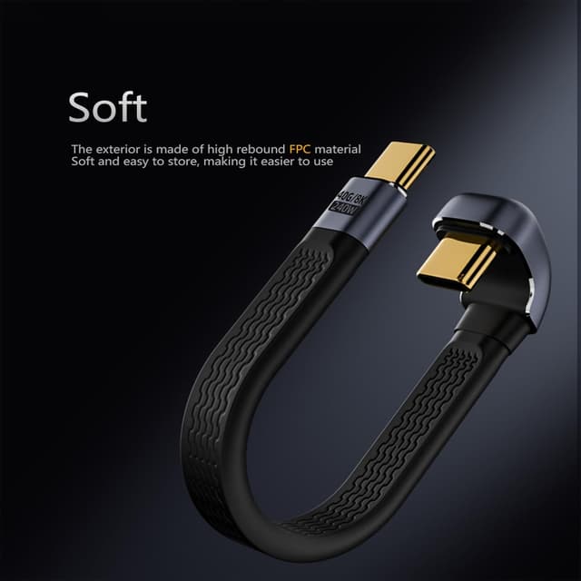 Thumbnail 6 de Hsupez USB4 USB‑C Verlängerungskabel (40 Gbit/s, 240 W, 8K@60 Hz, 13 cm) mit U‑förmlichem flachen Design