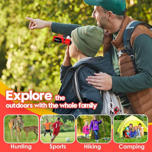 Thumbnail 3 de Binocolo Bambini 8x21 con bussola Rosso