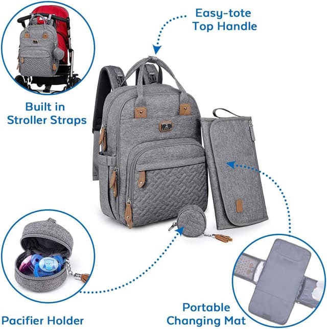 Thumbnail 1 de Dikaslon Sac à Langer à Dos 42x20x30 cm