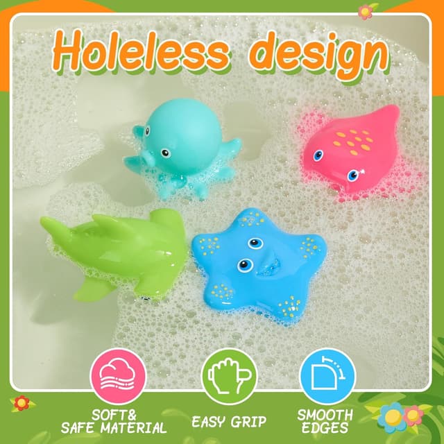 Detalle de GINNO Baby bath toys, 17-piece set