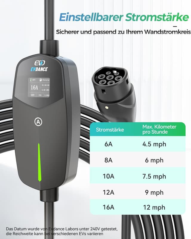 Detalle 2 de EVDANCE Typ 2 Ladekabel 3,68 kW 🔌