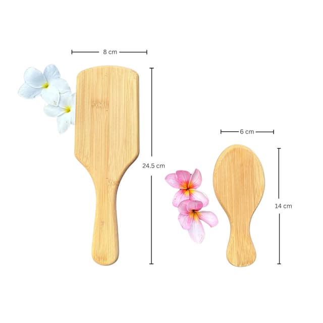 Detalle de NomadPanda Natürliche Bambus-Haarbürsten-Set