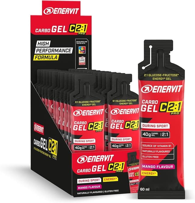 Imagen de Enervit Carbo Gel C2:1PRO Mango gel energético 40 g 🍫 en OfertitasTOP