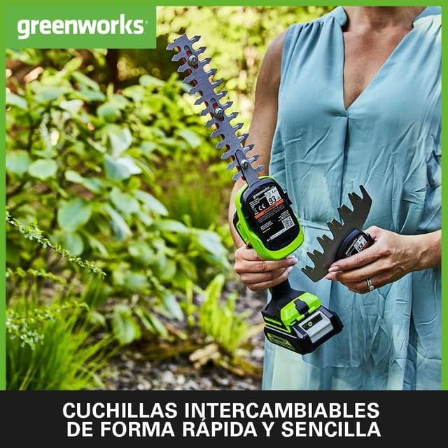 Thumbnail 4 de Greenworks G24SHTK2 Cortasetos 24V, Cuchillas de Doble Uso