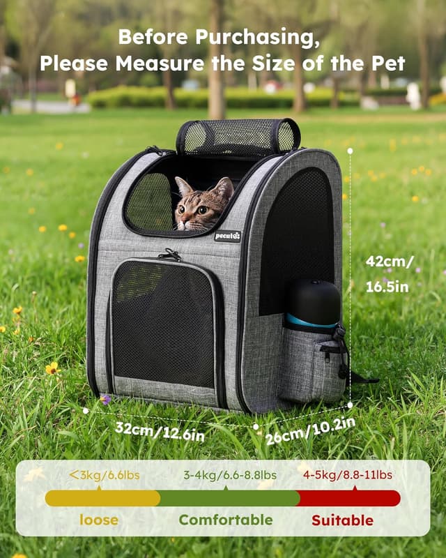 Detalle de Pecute Cat Carrier Dog Backpack for 8KG