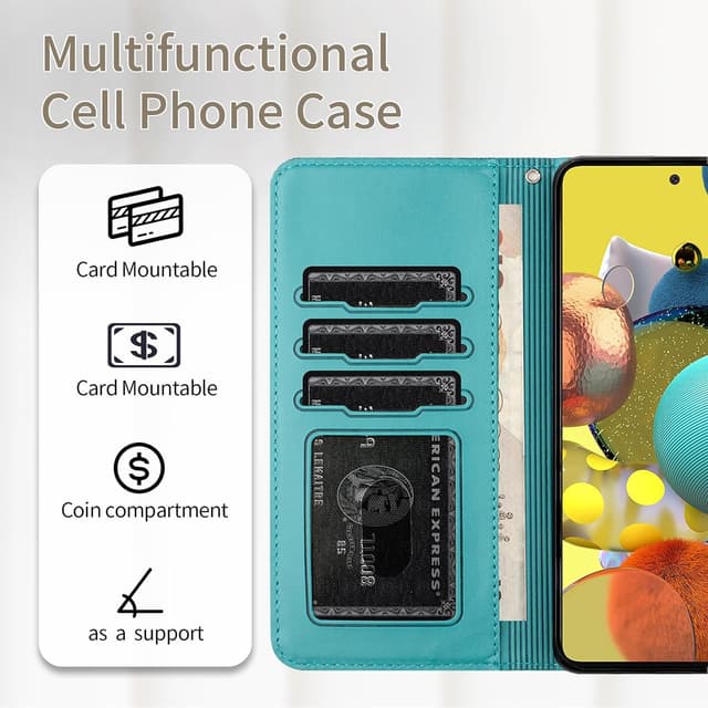 Detalle de FALUWONRU coque étui portefeuille en cuir PU pour Xiaomi Redmi Note 11S 5G (fermeture magnétique, support) – Bleu